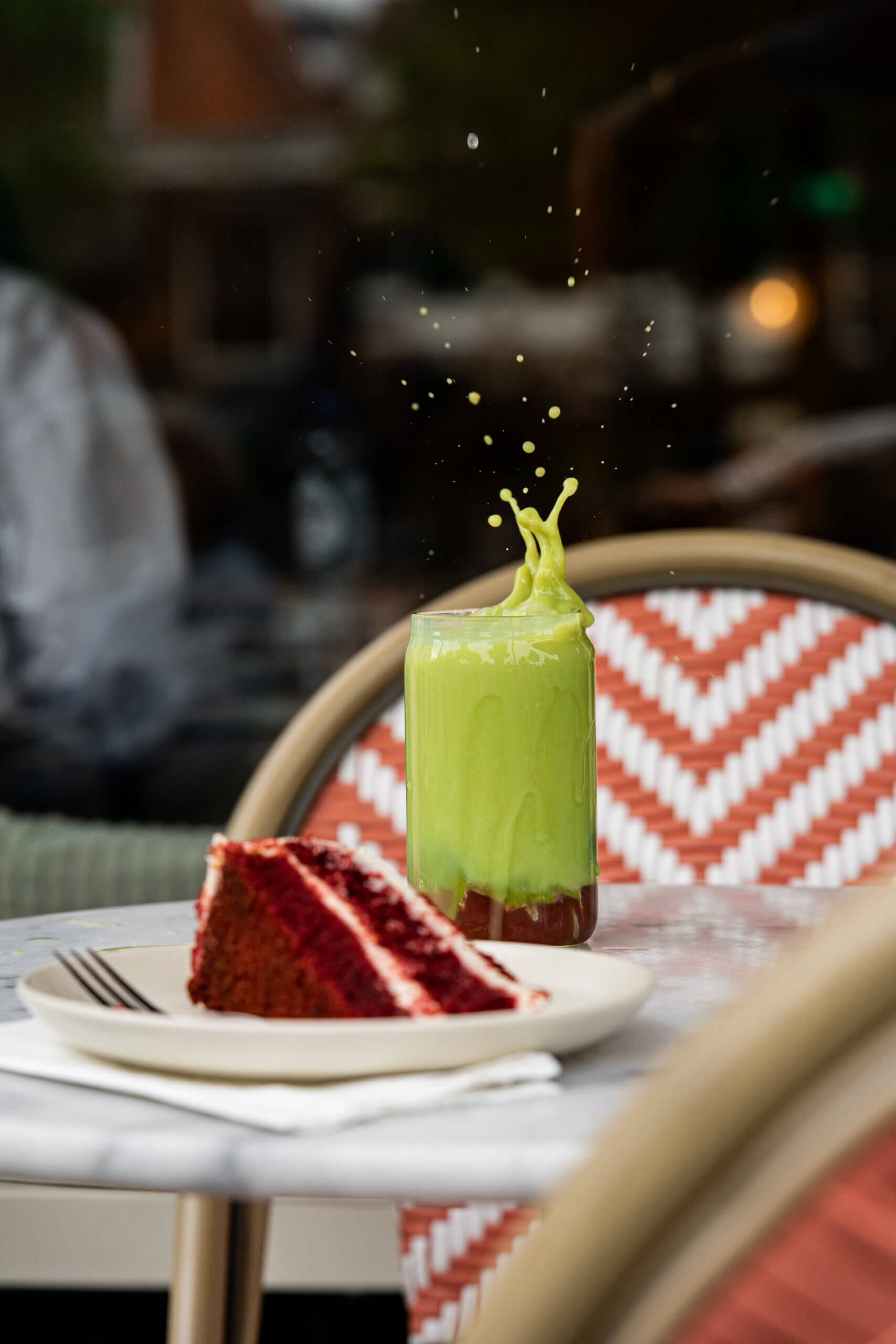 latte matcha red velvet cake